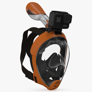 3D Full Face Snorkel Mask with GoPro Hero 7 Black