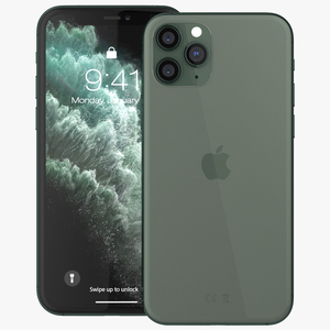 Apple iPhone 11 Pro Midnight Green 3D model