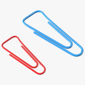 3D Paper Clip Triangular Shape Color model