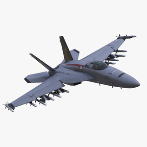 3D Fighter FA 18E Tophatters Rigged for Cinema 4D