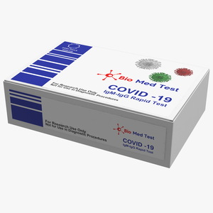 3D model COVID 19 Rapid Diagnostic Test Pack