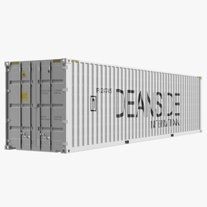 High Cube Shipping Container 40ft White 3D model