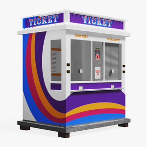 Modern Ticket Booth 3D model