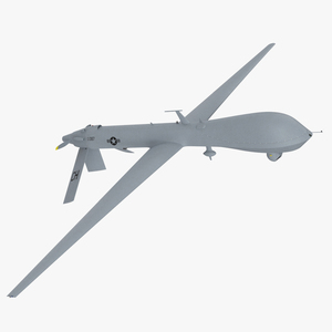 Unmanned Aerial Vehicle Reaper Drone MQ-1 Rigged for Maya 3D