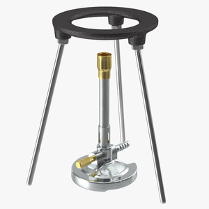 3D model Bunsen Burner with Tripod