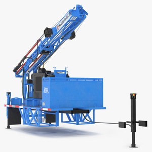 3D Mobile Drilling Rig Blue Rigged