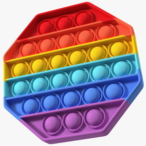 3D Rainbow Octagon Pop It Toy