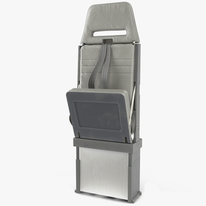 3D Boeing Flight Attendant Chair Folded Gray