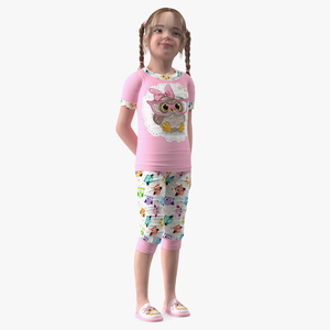 Young Girl Home Clothes Rigged for Maya 3D model