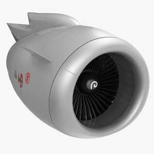 3D Aircraft Jet Turbofan Engine model