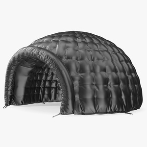 3D Inflatable Dome Tent Black