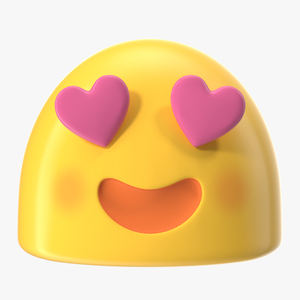 Heart Eyes Android Emoji 3D model