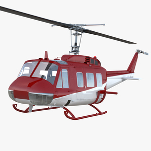 Air Medical Helicopter Bell Model 212 3D