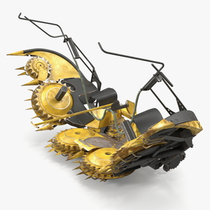 3D New Holland 750BFI Harvester Corn Header Semi-Folded Old