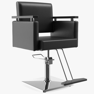 3D model Hydraulic Barber Chair Modern Black