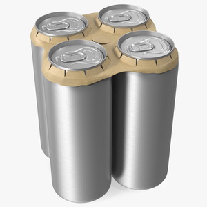 3D 4 Pack Cardboard Large Can Holder model