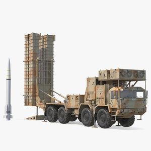 3D Iranian Bavar 373 Air Defense System on Ready with Missile model
