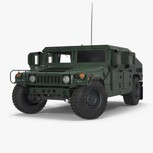 Humvee M1151 Rigged 3D model