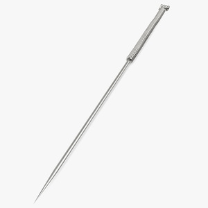 Middle Acupuncture Needle Silver 3D