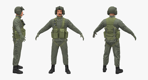 US Helicopter Pilot 3D model