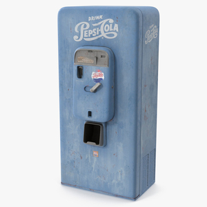 Aged Pepsi Cola Vintage Vending Machine 3D model