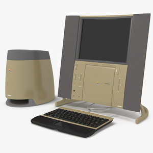 Vintage Apple 20th Anniversary Macintosh with Speakers and Keyboard 3D