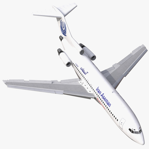 3D Boeing 727 100 Iran Aseman Rigged model