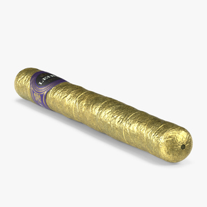 3D Leira Long Cannabis Cigar in Foil model