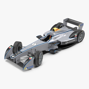 Formula E Race Car Qualcomm Rigged 3D model