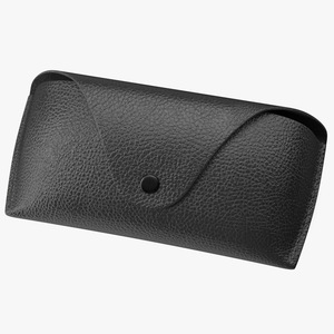 3D Leather Sunglasses Case Closed Black