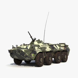 3D BTR 80 Rigged model