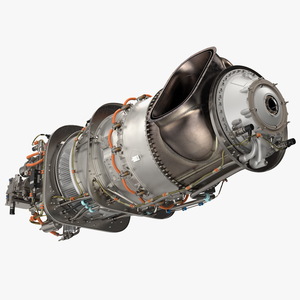 3D model Pratt and Whitney PT6C Turboshaft Engine