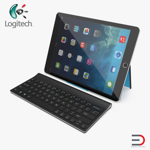 3D Logitech Tablet Keyboard with iPad Pro model