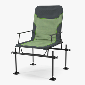 3D model Green Folding Angler Aluminum Chair