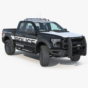 Ford F150 Raptor Police Interceptor Unit Rigged 3D