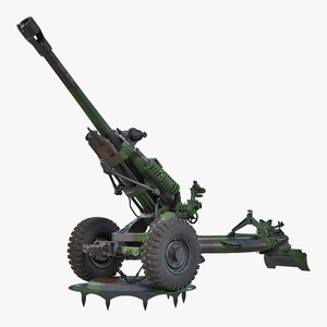 Field Artillery M119A1 Howitzer Battle Position 3D