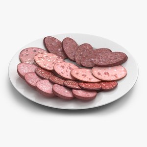 Assorted Deli Meats Platter 3D