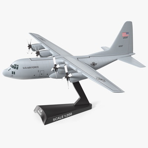 3D Hercules C130 Scale Model with Stand