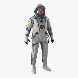 3D model Russian Astronaut Wearing Space Suit Sokol KV2 Rigged 2