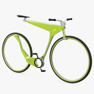 3D model Futuristic Electric Bike Green