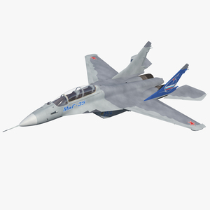 Fighter Mikoyan MiG 35 or Fulcrum F Rigged 3D