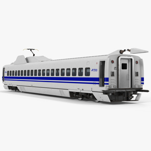 Bullet Train JR700 Passenger Car Japan Railways Rigged 3D model