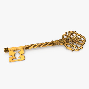 3D model Fantasy Skeleton Key Gold