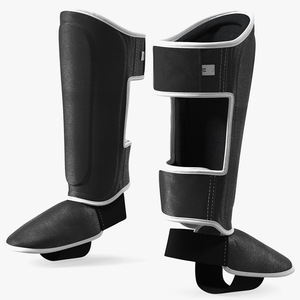 3D Muay Thai Leather Boot Shin Guard model