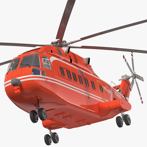 Avicopter AC313 Fire Attack Helicopter Rigged for Maya 3D model