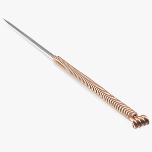 3D model Middle Acupuncture Needle Gold