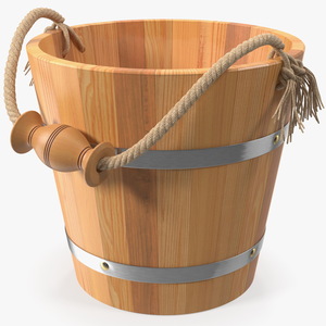 Wooden Sauna Bucket 3D model