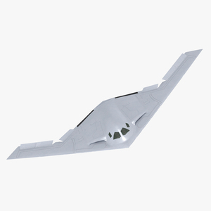 3D model Long Range Strike Bomber Rigged for Cinema 4D