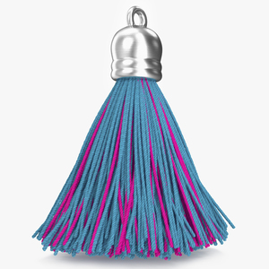 Metal Cap Yarn Tassel Multicolor 3D
