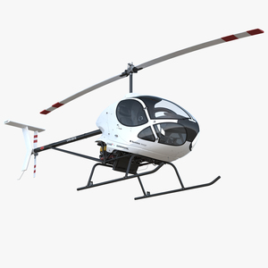 3D Ultra Light Helicopter Cicare 8